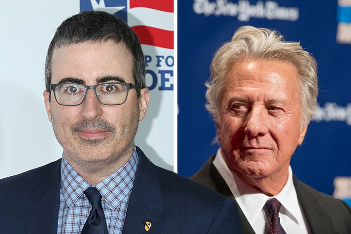 John Oliver og Dustin Hoffman tókust á.