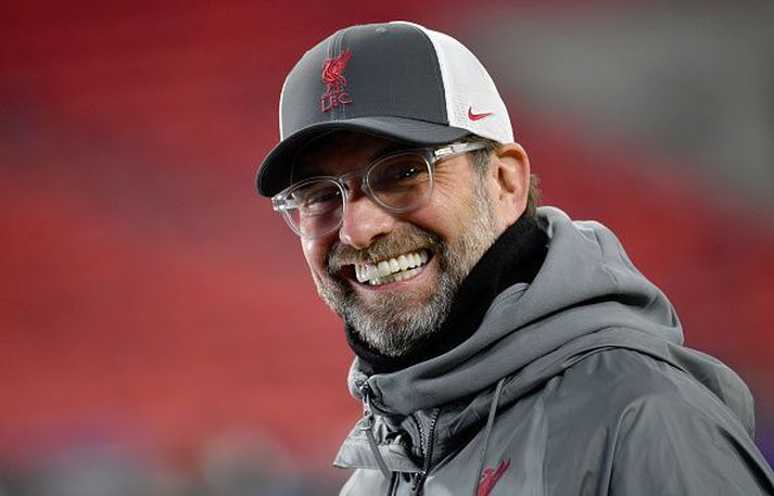 Klopp er líklega um það bil svona glaður að hafa fundið miðvarðarparið sitt loksins.