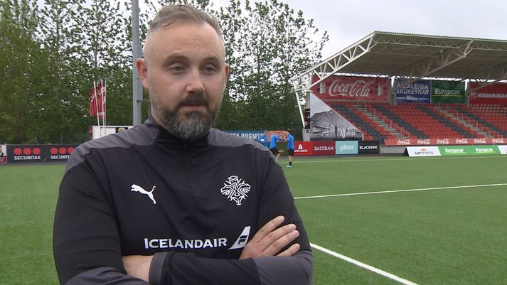 Davíð Snorri Jónasson, þjálfari U-21 árs landsliðs karla.