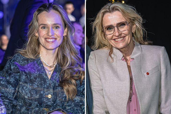 Hildur Björnsdóttir og Heiða Björg Hilmisdóttir voru í góðum gír á þorrablóti ÍR.