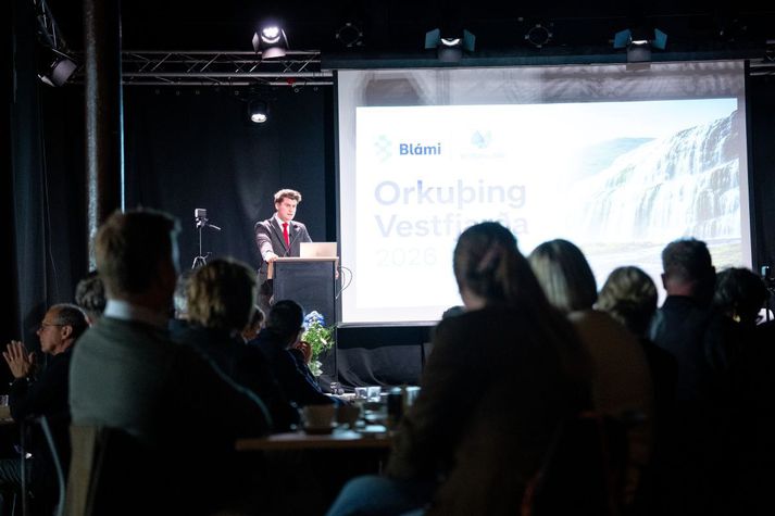 Jóhann Páll Jóhannsson, orku-, umhverfis- og loftslagsráðherra, á Orkuþingi Vestfjarða.