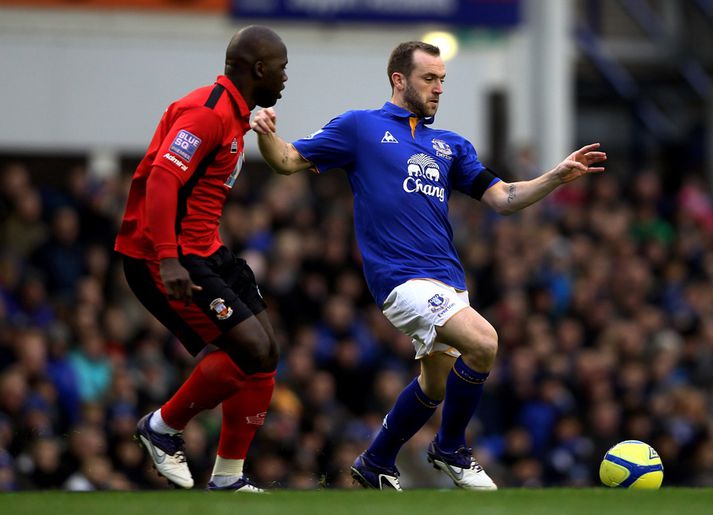 McFadden í leik með Everton.