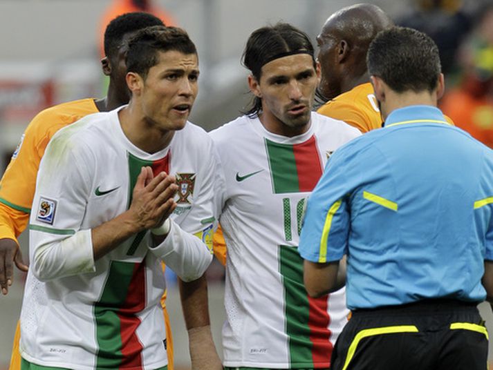 Cristiano Ronaldo í leiknum í dag.