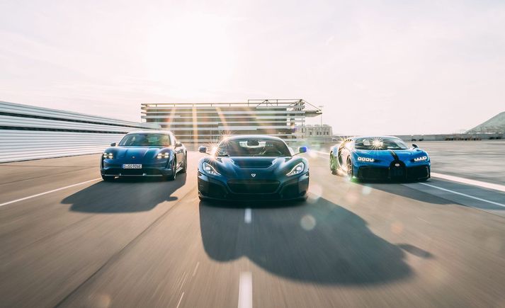 Porsche, Rimac og Bugatti.