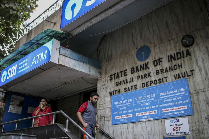 Hér ber að líta útbú bankans í Mumbai.