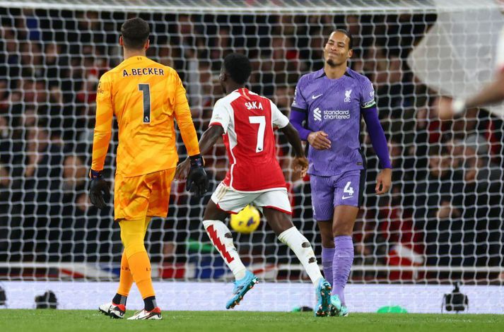 Alisson Becker og Virgil van Dijk vissu upp á sig skömmina