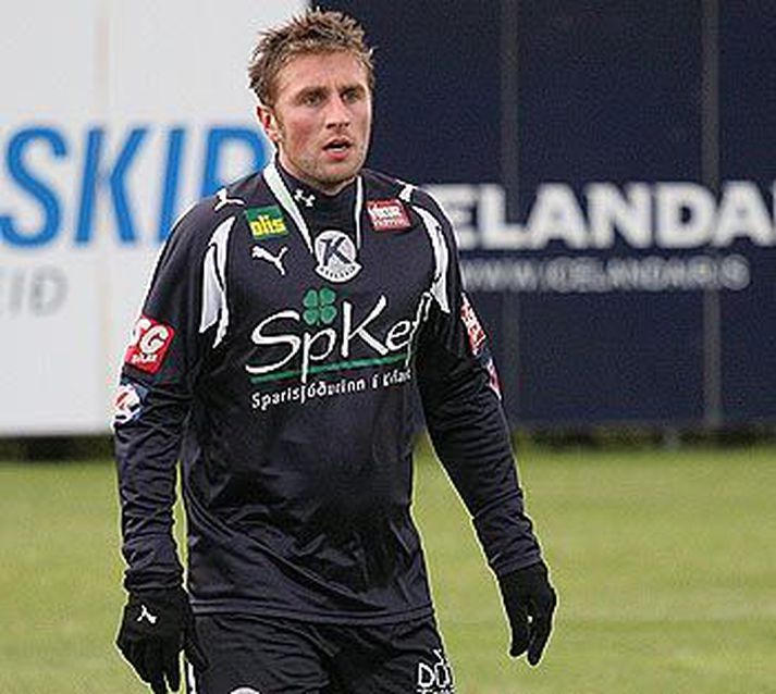 Guðmundur Steinarsson skoraði tvö mörk og var valinn maður leiksins á Stöð 2 Sport.