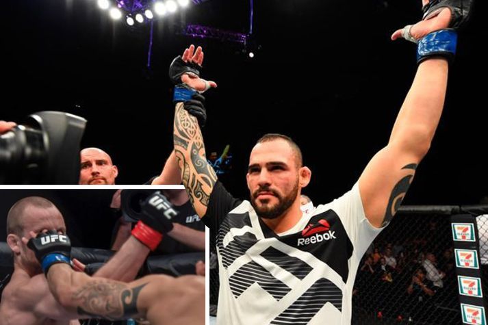 Santiago Ponzinibbio segist ekki hafa potað í augun á Gunnari Nelson, allavega ekki viljandi.