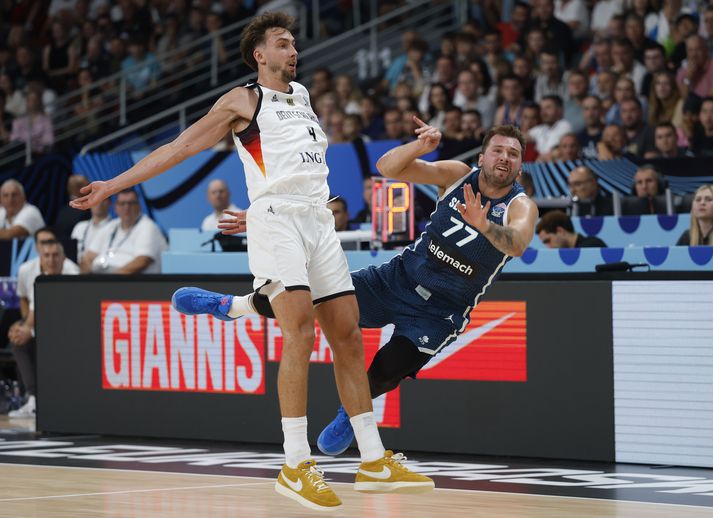 Franz Wagner og Luka Doncic voru stigahæstir á vellinum þegar Þýskaland sló Slóveníu úr leik í átta liða úrslitum á EM í körfubolta.
