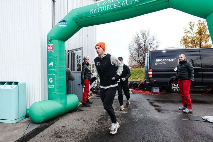 Guðmundur Lúther var fullur af þakklæti þegar hann ákvað að hætta í Bakgarðshlaupinu.
