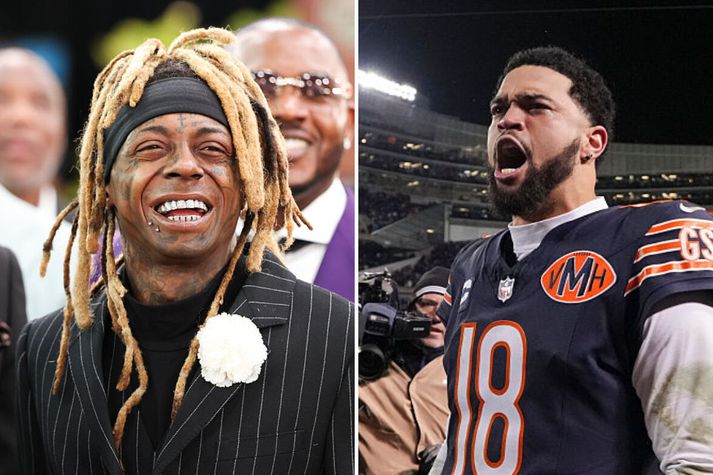 Lil Wayne skaut á Caleb Williams sem svaraði fyrir sig.