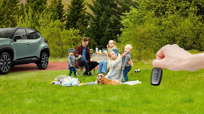 Nýr Yaris Cross verður frumsýndur á laugardag en þessi stærri útgáfa af Yaris hefur svo sannarlega verið vel tekið enda er hann tilvalinn fjölskyldubíll.