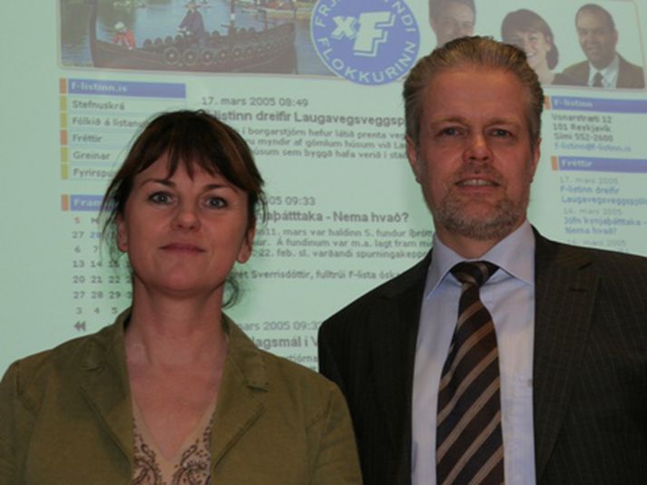 Þegar allt lék í lyndi. Margrét og Ólafur 17. mars 2005. Mynd/E.Ól
