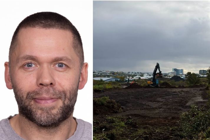 Magnús Hjálmarsson er sprengistjóri á svæðinu í Arnarlandi en hann segir alltaf betra að eiga samtöl við íbúa nærliggjandi hverfa. Honum sé mikið í mun að upplifun allra sé sem jákvæðust.