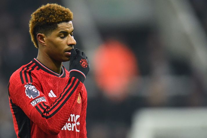 Marcus Rashford náði sér engan veginn á strik í tapinu gegn Newcastle á laugardagskvöld.
