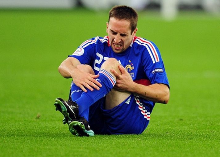 Franck Ribery er meiddur bæði á hné og ökkla.