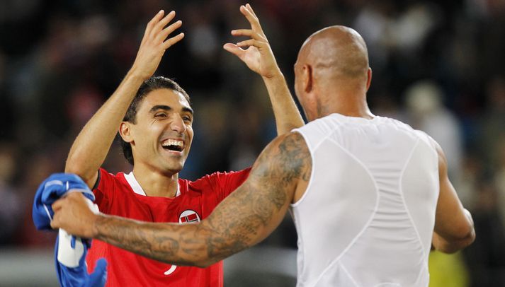 Mohammed Abdellaoue fagnar sigrinum á Íslandi.