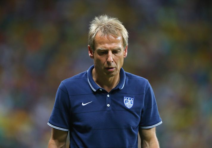 Jürgen Klinsmann svekktur eftir að liðið féll úr leik á HM.