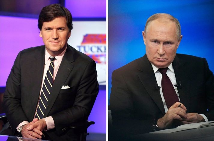 Tucker Carlson er búinn að taka viðtal við Vladimír Pútín, forseta Rússlands. Ferð sjónvarpsmannsins til Rússlands hefur vakið mikla athygli.