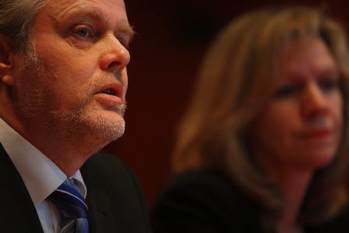 Ólöf Guðný með Ólafi F. Magnússyni á meðan hún var aðstoðarmaður hans.