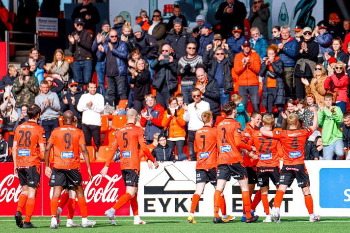 Fylkir vann sigur í markaleik í kvöld.