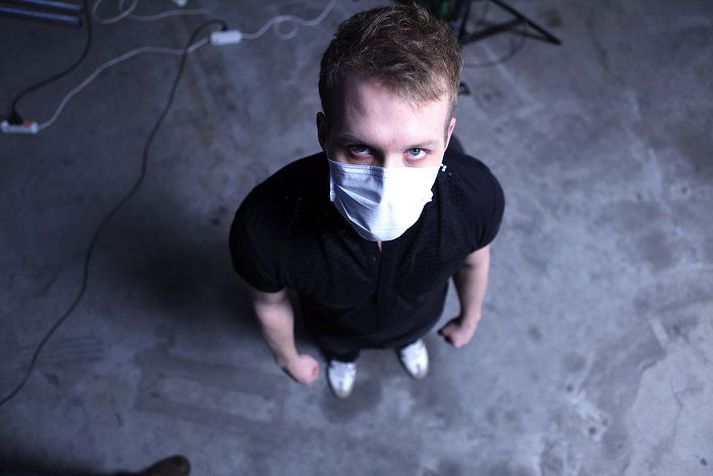 Á tökustað Hilmir Jensson fer með eitt aðalhlutverkið í Infinite.Mynd/Högni Marsellíus Þórðarson
