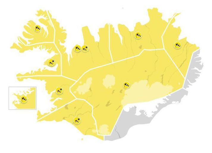 Gular viðvaranir ráða ríkjum þessa dagana. 