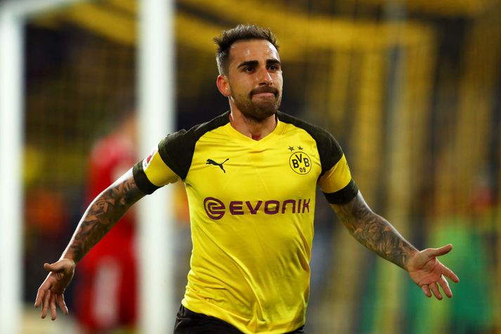 Paco Alcacer reyndist hetja Dortmund í kvöld