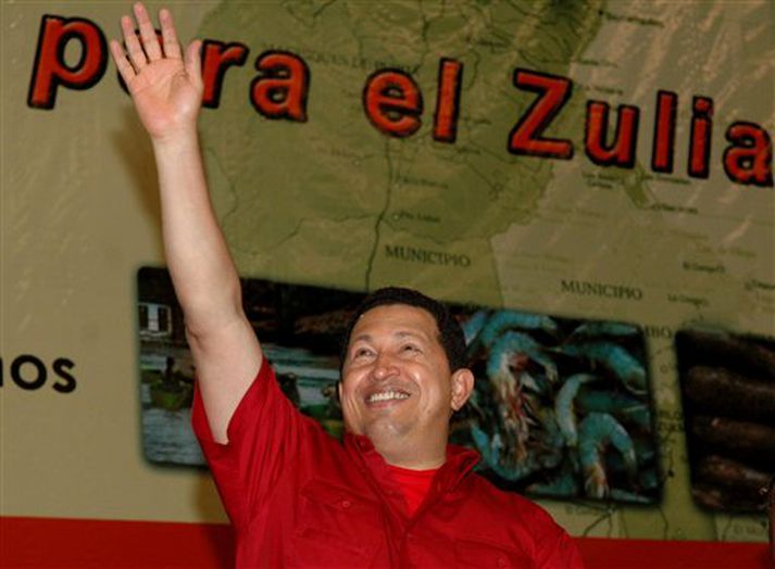 Hugo Chavez, forseti Venesúela.