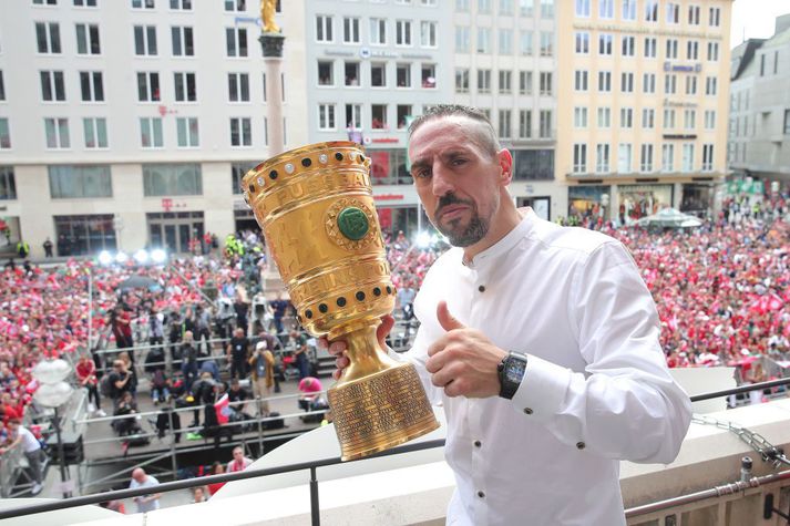 Franck Ribery vann tvöfalt með Bayern München árið 2019 áður en hann kvaddi félagið eftir afar sigursæla tíma.