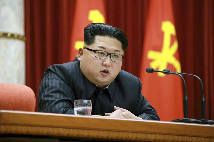 Kim Jong-un einræðisherra Norður Kóreu.