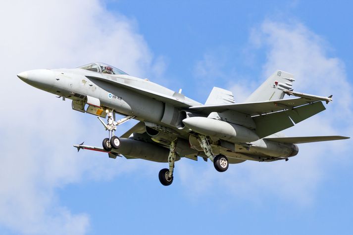 Herþotan var af gerðinni F/A-18 Hornet. Myndin er úr safni.