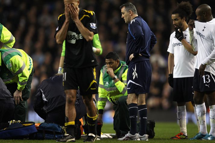 Leikmenn Tottenham og Bolton áttu bágt með sig.