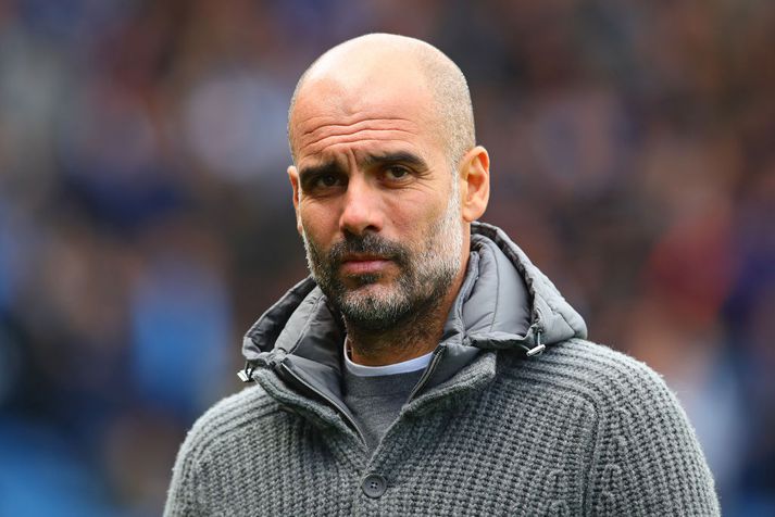 Pep Guardiola er tveimur sigrum frá titlinum.