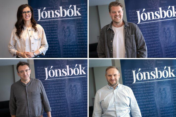 Natalija Babic, forstöðumaður Jónsbókar í Króatíu, Nicklas Svento, forstöðumaður Jónsbókar í Finnlandi og þeir Premyslaw Kucharski og Michal Bugaljo forstöðumenn Jónsbókar í Póllandi. 
