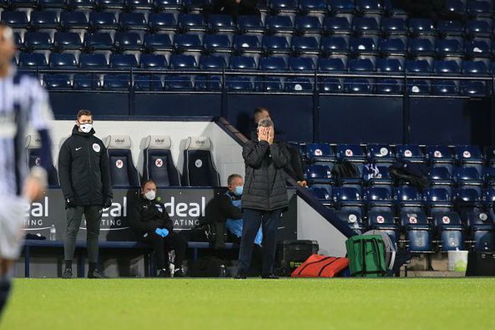 Sam Allardyce trúir ekki sínum eigin augum í kvöld.