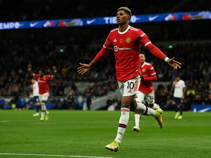 Marcus Rashford var meðal markaskorara í dag.