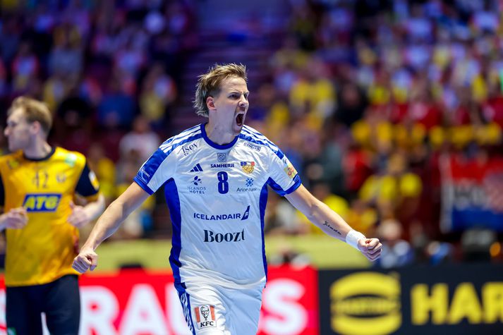 Bjarki Már Elísson og félagar lækkuðu rostann í kokhraustum Svíum með ótrúlegri frammistöðu í Malmö í gær.