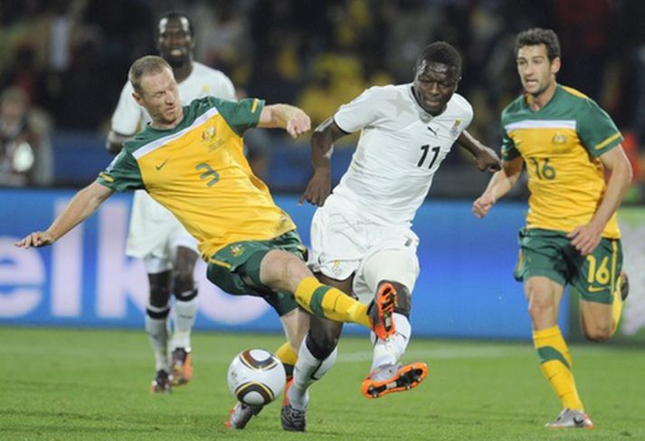 Sulley Muntari í leiknum gegn Ástralíu.