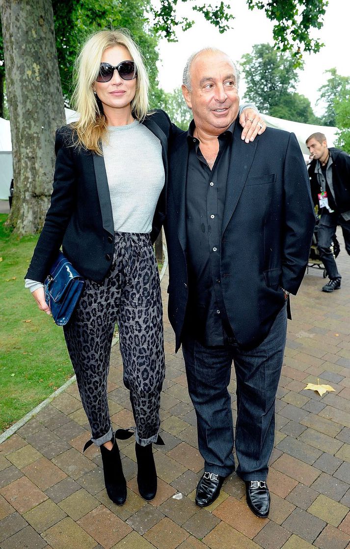 Phillip Green og Kate Moss á góðri stund.