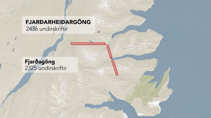 Staðan klukkan 18 í kvöld í kapphlaupinu um söfnun undirskrifta til stuðnings jarðgöngum.