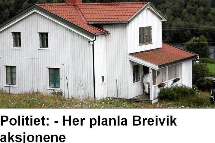 Í þessu húsi skipulagði Breivik voðaverkin