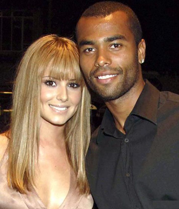 Cheryl Cole ásamt eiginmanni sínum Ashley Cole, leikmanni Chelsea.