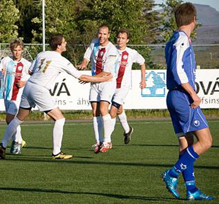 Leiknir vann FH í leik sem fram fór í Kórnum í dag. Mynd/Matthías Ægisson