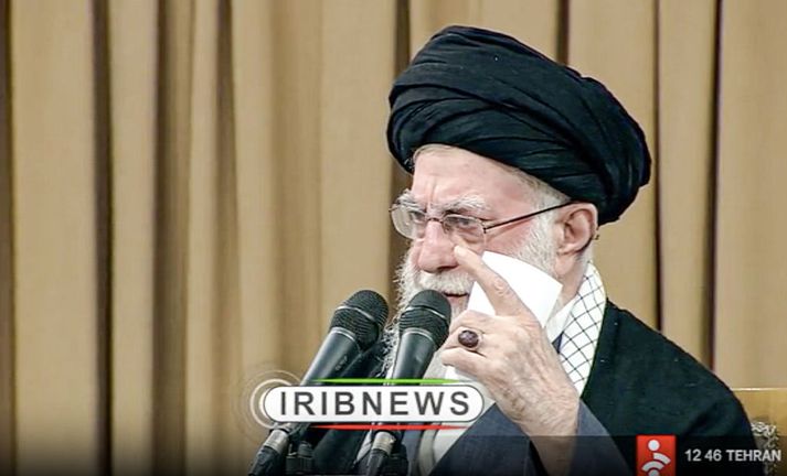 Khamenei ávarpaði þjóðina í morgun.