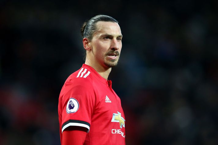 Zlatan Ibrahimovic í treyju Manchester United.