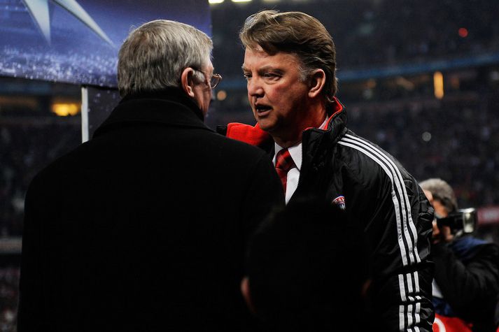 Sir Alex Ferguson og Louis van Gaal áttust nokkrum sinnum við áður en Ferguson lét af störfum hjá Man. United.