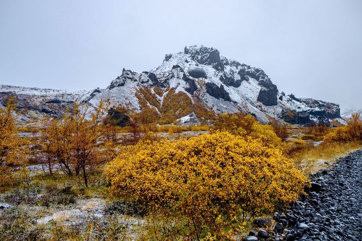 „Valahnjúkur í Þórsmörk er eitt af mestu gengnu fjöllunum á svæðinu. Mér finnst ekki skipta máli á hvaða árstíma maður er á ferðinni þarna, það er alltaf jafn stórkostlegt að koma þarna,“ segir Vilhelm Gunnarsson ljósmyndari.