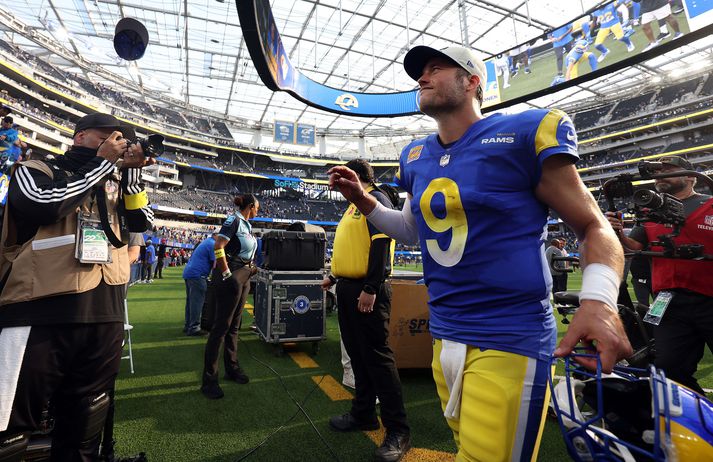 Matthew Stafford spilar með Los Angeles Rams og varð meistari með liðinu í fyrra.