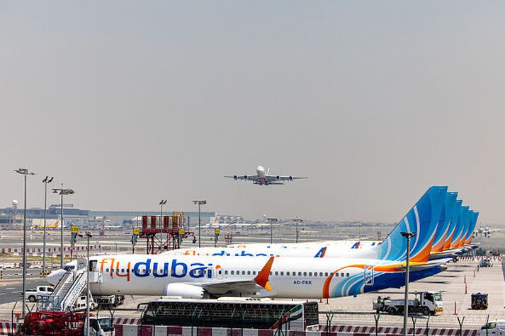 Vélin er í eigu flugfélagsins flydubai.